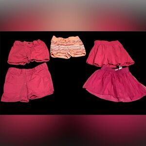 4T summer bundle- Set of Girls' Pink Shorts and Skirts